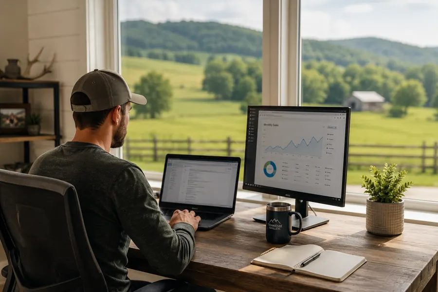Professional working from home with reliable internet